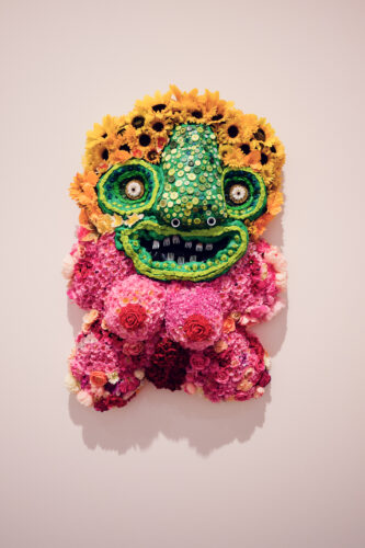 A colorful, abstract sculpture displayed at Albertina Modern museum.