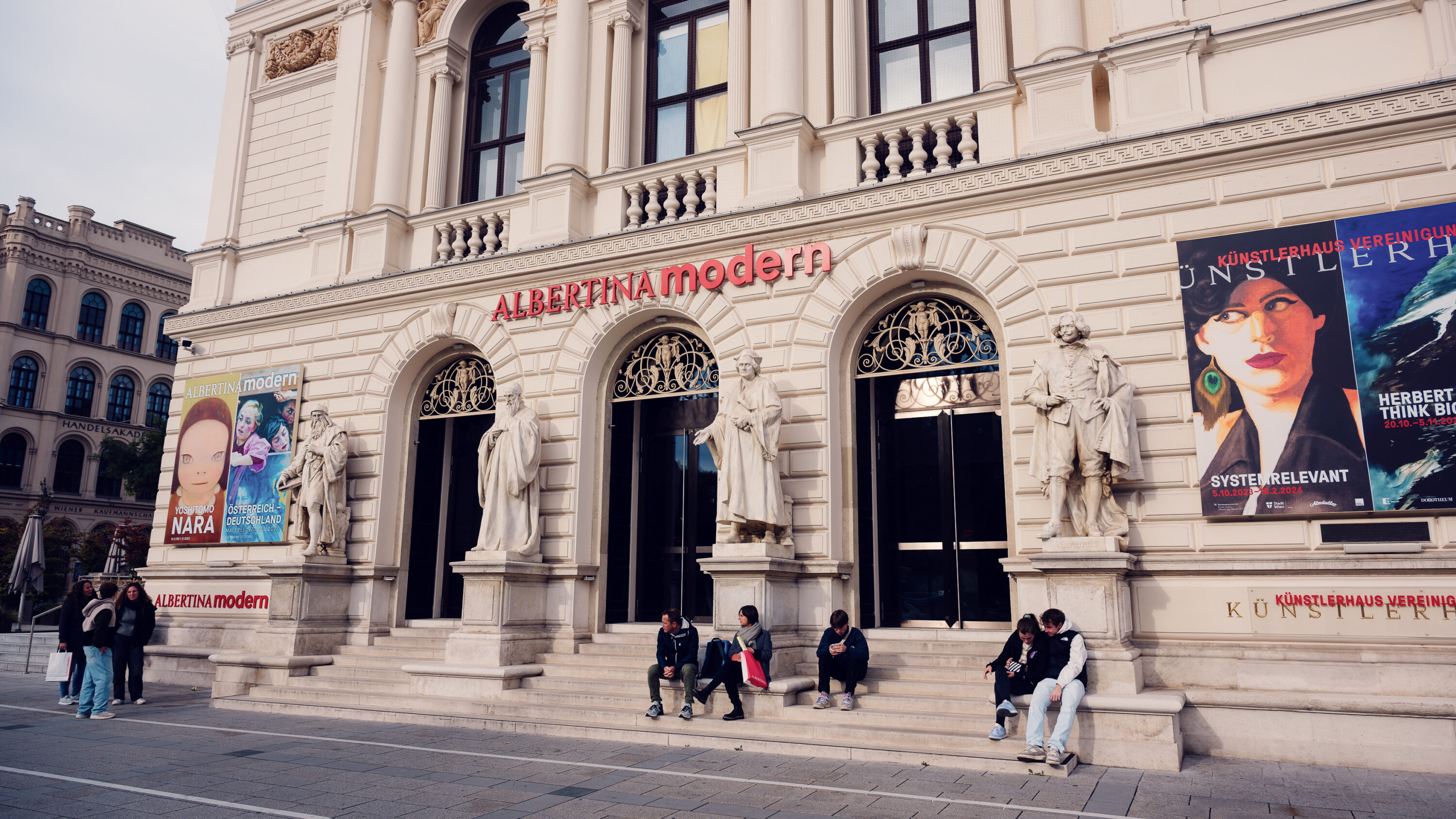 The impressive architecture reflects the museum's cultural significance, housing a vast collection of contemporary art.