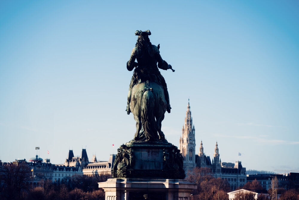 Majestic statue of Prince Eugen, adding grandeur to Heldenplatz.