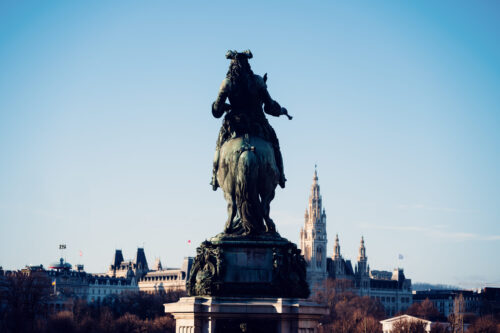 Majestic statue of Prince Eugen, adding grandeur to Heldenplatz.