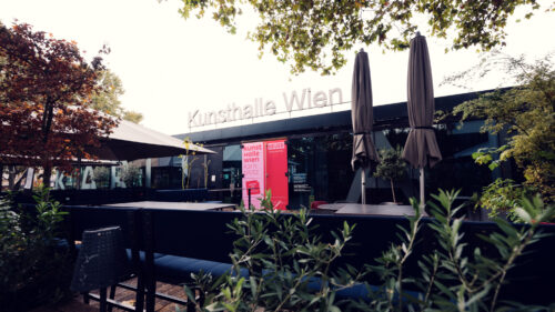 Front entrance of the Kunsthalle Wien at Karlsplatz.