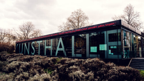Rear view of the Kunsthalle Wien building at Karlsplatz.