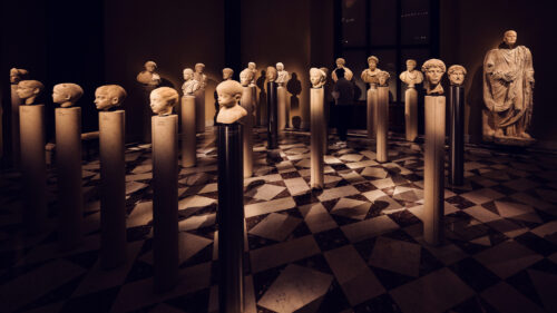 Numerous busts in Room XIII of the Antiquities Collection at the Kunsthistorisches Museum Vienna.