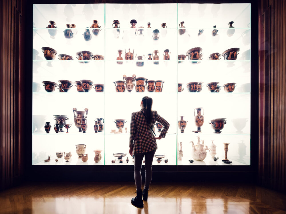 Colección de antigüedades griegas en el Museo de Historia del Arte de Viena.