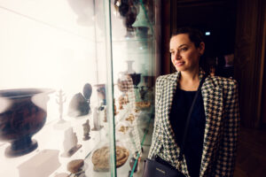 Jarrones y cerámicas griegas expuestos en el Museo de Historia del Arte de Viena.