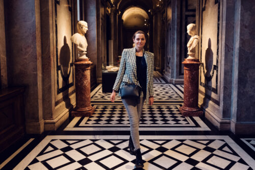 Adriana en el Museo de Historia del Arte de Viena.