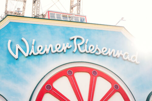 Architectural details of the Giant Ferris Wheel´s (Wiener Riesenrad) entrance.