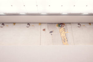 Detail of a painted panel from Klimt's Beethoven Frieze at the Secession in Vienna.