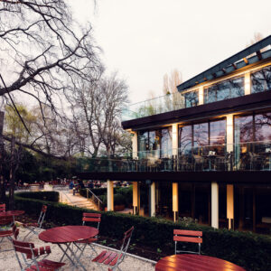 Terrasse extérieure du Stöckl im Park.