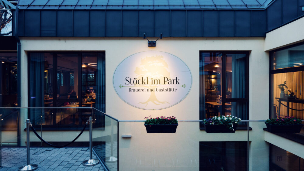 Exterior view of Stöckl im Park restaurant.