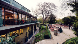 Garden terrace at Stöckl im Park Vienna.