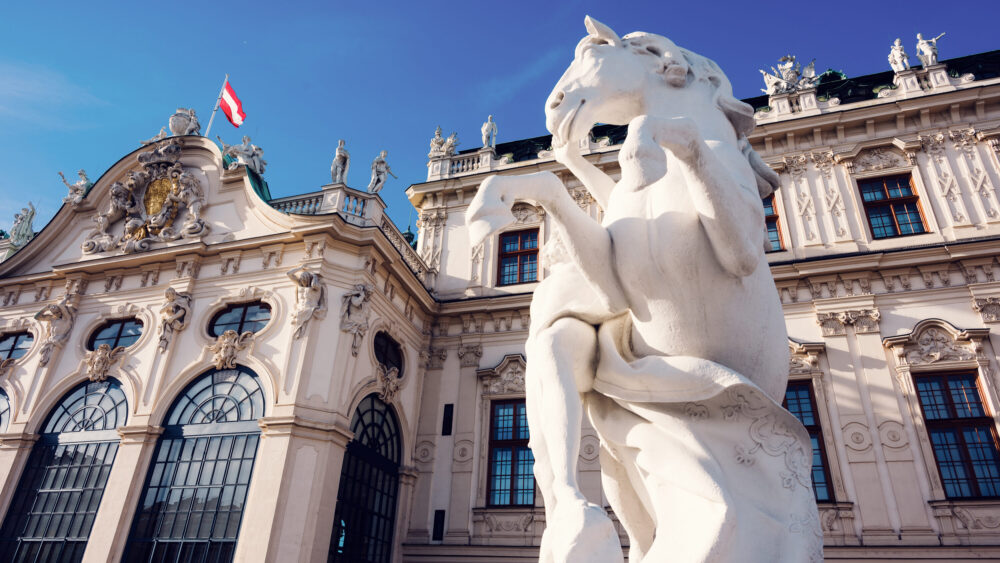 Belvedere Castle's baroque architecture showcasing Prince Eugene's power and prestige.