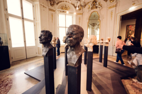 Gallery windows of Belvedere Castle offering controlled natural light for artwork.