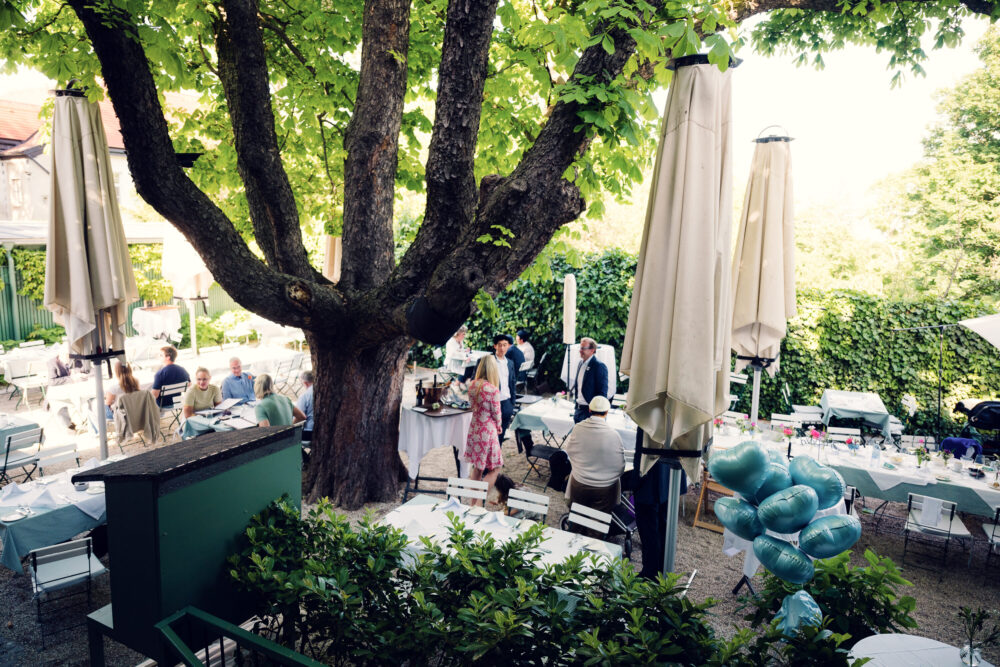 Historic garden terrace at Pfarrwirt.