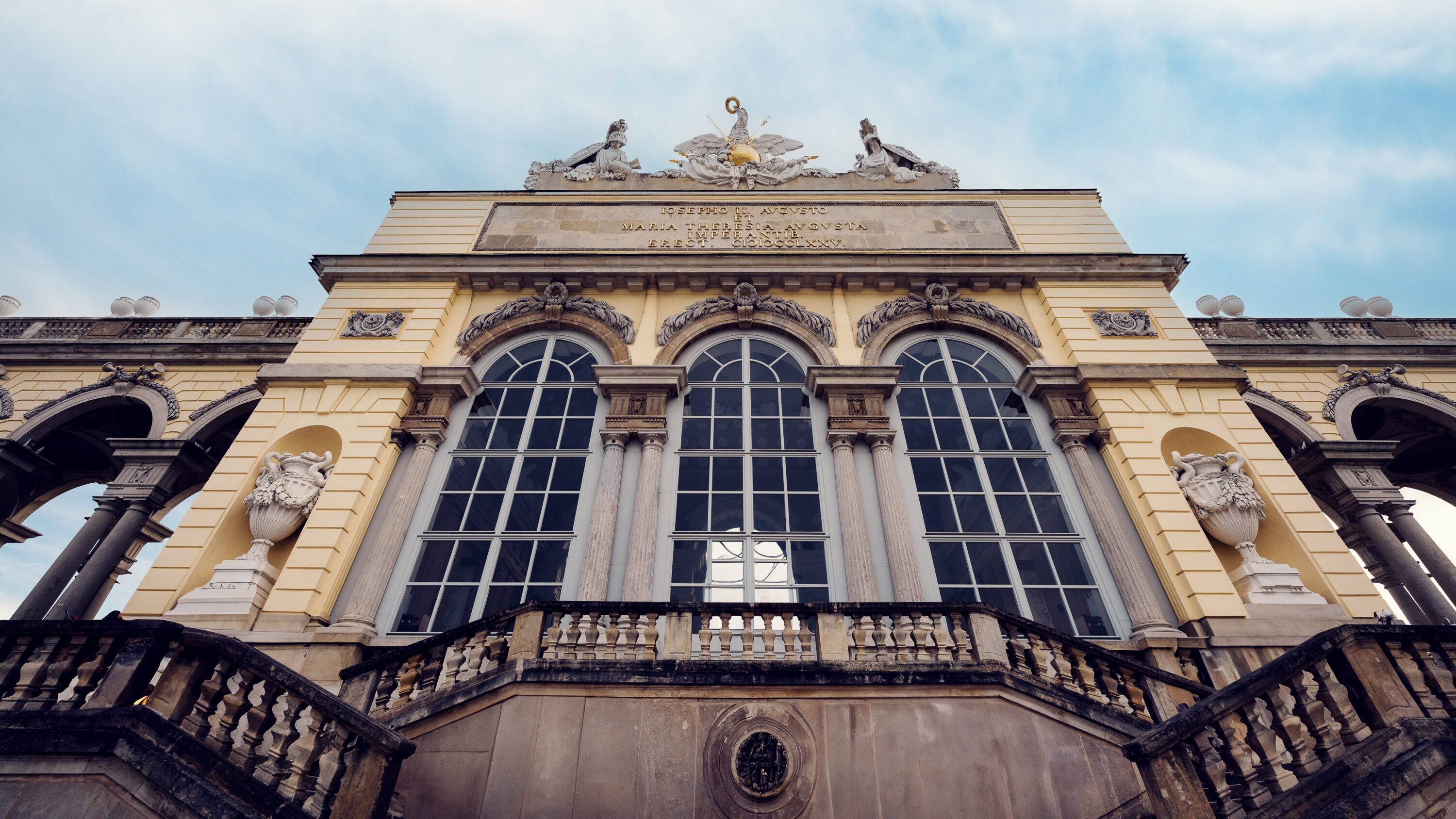 Gloriette's majestic façade.