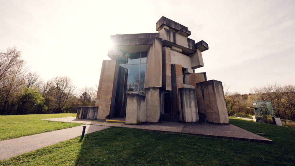 Wotrubakirche's modern design, a fascinating example of Brutalist architecture in Vienna.
