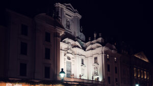 The Church Am Hof is a striking example of Baroque architecture.