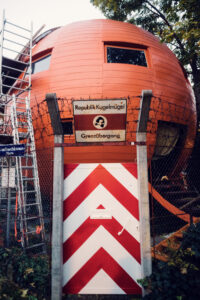 Republik Kugelmugel at Prater Vienna Austria, spherical micronation building with unique round architecture and artistic design in Wiener Prater park.