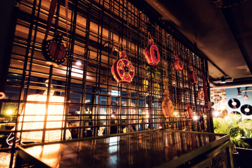 Chic and stylish decor at Der Dachboden, enhancing the trendy vibe of this popular rooftop bar in Vienna.