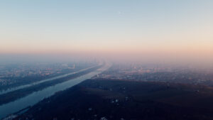 Punti panoramici a terrazza del Leopoldsberg con vista su Vienna.