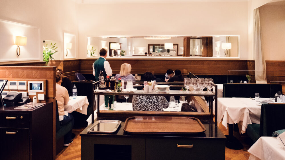 Elegant dining room at Plachutta.