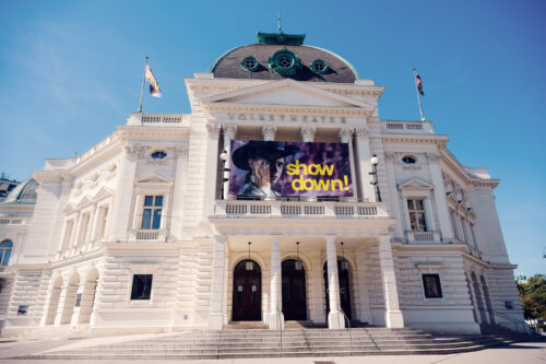 Volkstheater Vienna historic theater building facade showcasing classical Austrian architecture.