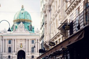 Historic facades along Kohlmarkt.