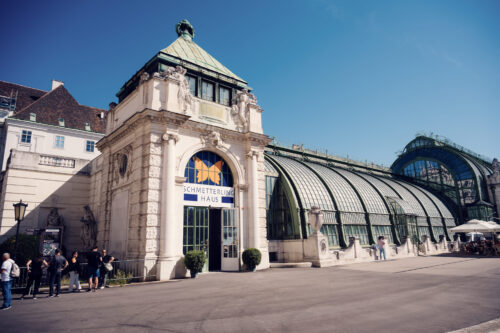 The Palmenhaus in Burggarten, filled with exotic plants and tropical ambiance.