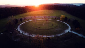 Gorgeous sunset view from Am Himmel, painting the sky with vibrant colors.