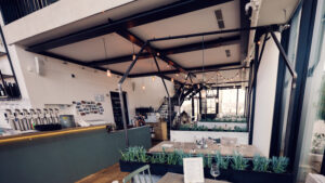 Interior de estilo industrial chic del Glashaus.