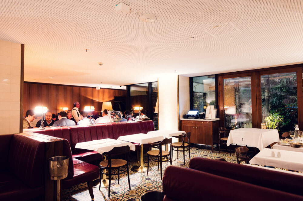 Elegant interior of Meissl & Schadn, where traditional Viennese design meets modern comfort.