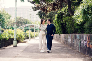 Romantic evening scene at Stadtpark.