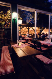 Terrasse-jardin du Martin Sepp.