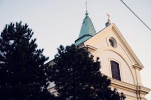 St. Josef Church bell tower at Kahlenberg.