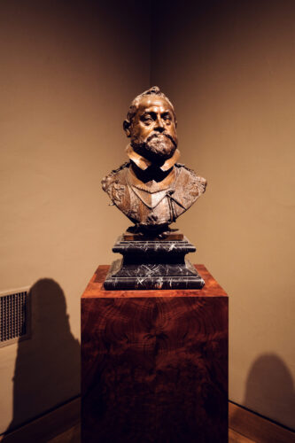 Remarkable bronze bust of Emperor Rudolf II at Vienna's Imperial Treasury.