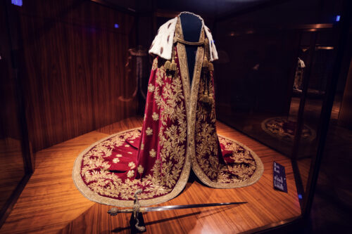 Majestic Imperial Austrian Emperor's Mantle at Vienna's Imperial Treasury.