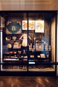 Martin Pitzer Collection at Weltmuseum Wien with artifacts gathered from his global travels.