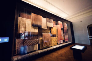 Batik Collection at Weltmuseum Wien with examples of Indonesian textile artistry.