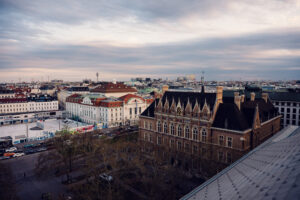 Paysage urbain de Vienne avec ses bâtiments historiques, vu depuis l'Atmosphere Rooftop Bar.
