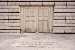 Rachel Whiteread's Holocaust Memorial at Judenplatz (Jewish Square) Vienna, concrete library of untold stories, completed in 2000.