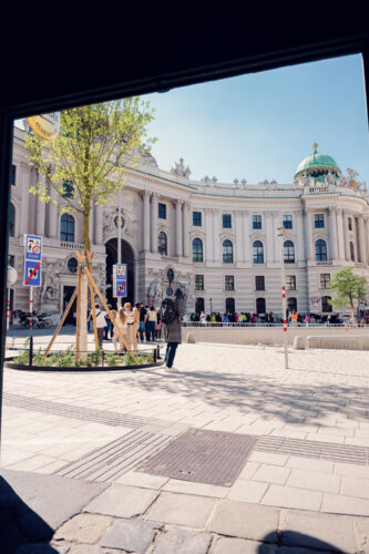 Historic Michaelerplatz square in Vienna's first district.