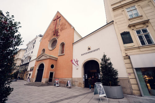 Imperial Crypt Kapuzinergruft Vienna historic burial chamber beneath Capuchin Church, final resting place of Austrian emperors and empresses, Neuer Markt location.