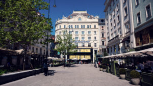 Neuer Markt in Wien, historischer Platz mit Barockgebäuden und klassischer Wiener Architektur.