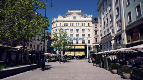 Neuer Markt in Wien, historischer Platz mit Barockgebäuden und klassischer Wiener Architektur.