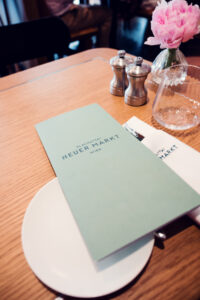 Menu at Plachutta´s Neuer Markt in Vienna.