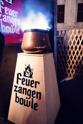 Glühwein stand at Belvedere Christmas Village.